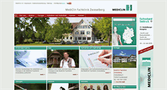 Desktop Screenshot of fachklinik-zwieselberg.de